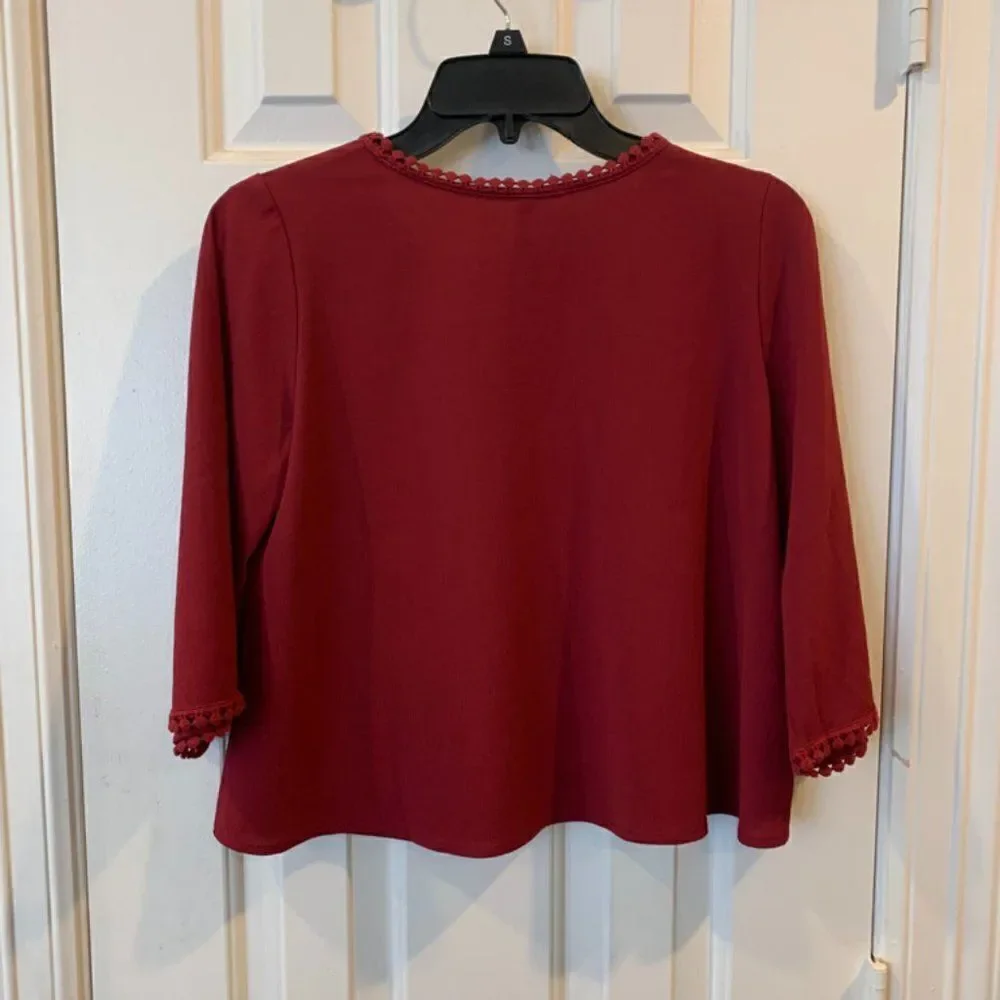B Jewel Maroon Top - Picture 4 of 4